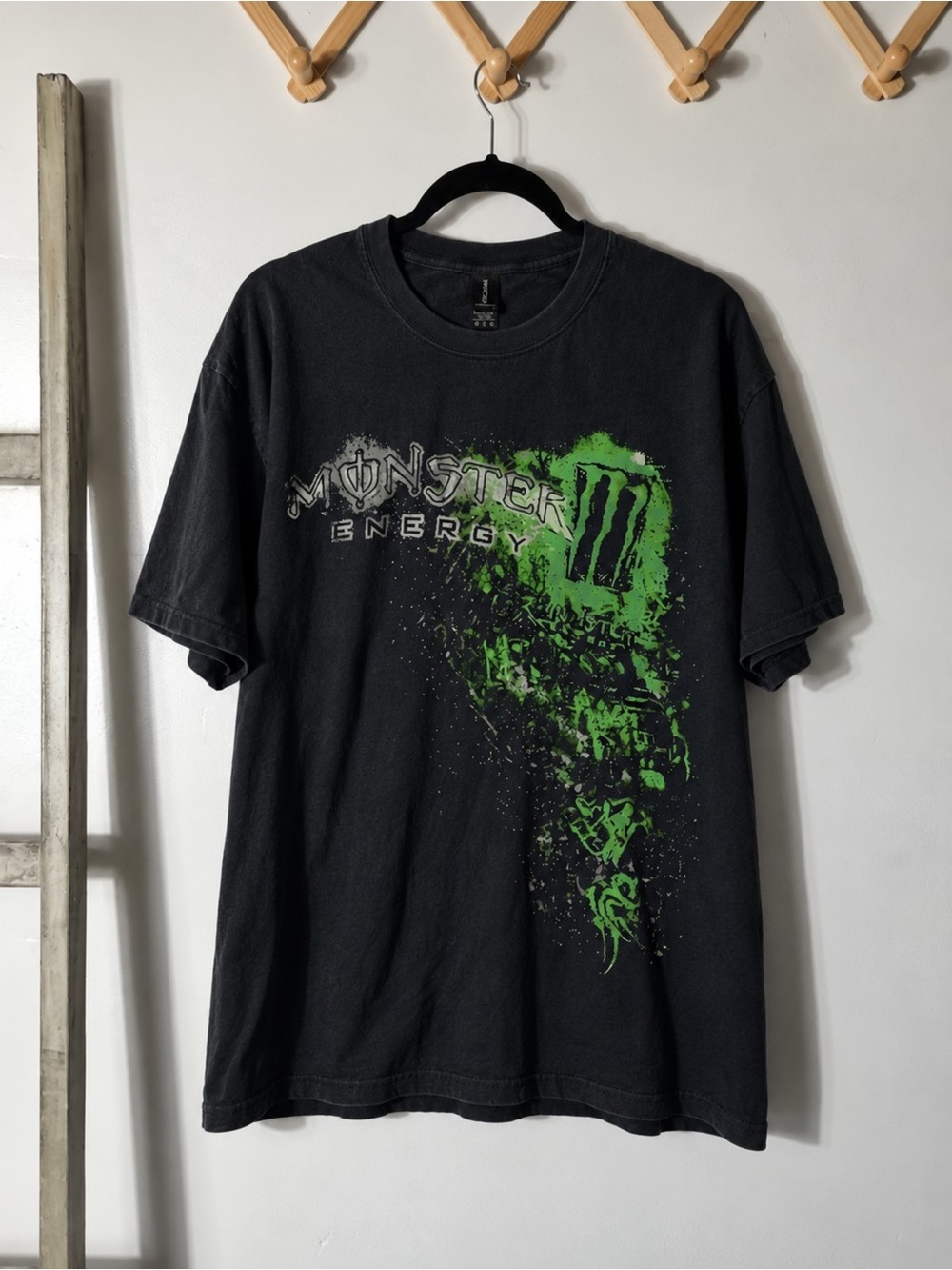 Monster Energy Green Graphic T-Shirt Black Unisex
